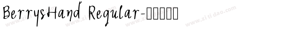 BerrysHand Regular字体转换